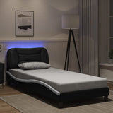 vidaXL Bedframe met LED zonder matras "Hvar" zwart 80x200 cm