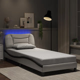 vidaXL Bedframe met LED zonder matras "Hvar" zwart 80x200 cm