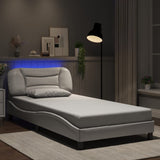 vidaXL Bedframe met LED zonder matras "Hvar" zwart 80x200 cm