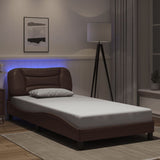 vidaXL Bedframe met LED zonder matras "Hvar" zwart 80x200 cm