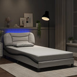 vidaXL Bedframe met LED zonder matras "Hvar" zwart 80x200 cm