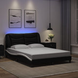 vidaXL Bedframe met LED zonder matras "Hvar" zwart 80x200 cm
