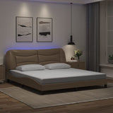 vidaXL Bedframe met LED zonder matras "Hvar" zwart 80x200 cm