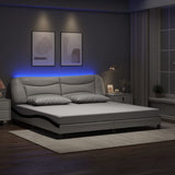 vidaXL Bedframe met LED zonder matras "Hvar" zwart 80x200 cm