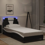 vidaXL Bedframe "Viana" met LED zonder matras zwart 80x200 cm