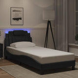vidaXL Bedframe "Viana" met LED zonder matras zwart 80x200 cm