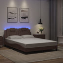 vidaXL Cadre de lit "Viana" avec LED avec matelas noir 80x200 cm