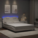 vidaXL Cadre de lit "Viana" avec LED avec matelas noir 80x200 cm