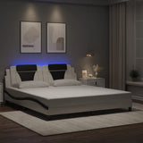 vidaXL Bedframe "Viana" met LED zonder matras zwart 80x200 cm