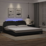 vidaXL Bedframe "Viana" met LED zonder matras zwart 80x200 cm