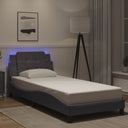 vidaXL Cadre de lit avec matelas LED "Zadar" noir 80x200 cm