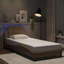 vidaXL Cadre de lit avec matelas LED "Zadar" noir 80x200 cm
