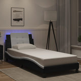vidaXL Bedframe met LED zonder matras "Zadar" zwart 80x200 cm