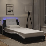 vidaXL Bedframe met LED zonder matras "Zadar" zwart 80x200 cm
