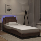 vidaXL Bedframe met LED zonder matras "Zadar" zwart 80x200 cm