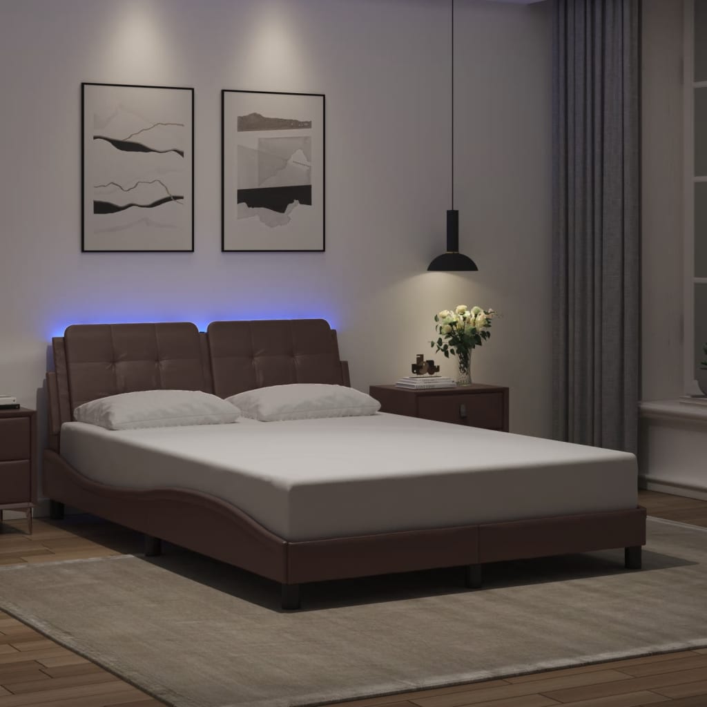 vidaXL Bedframe met LED zonder matras "Zadar" zwart 80x200 cm