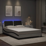 vidaXL Bedframe met LED zonder matras "Zadar" zwart 80x200 cm