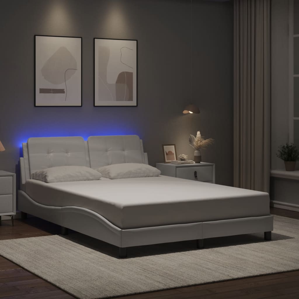 vidaXL Bedframe met LED zonder matras "Zadar" zwart 80x200 cm