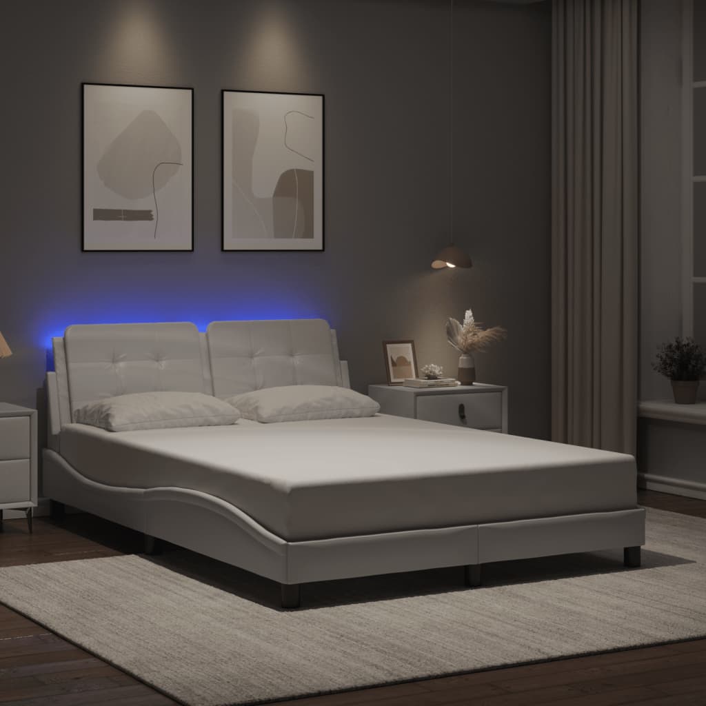 vidaXL Bedframe met LED zonder matras "Zadar" zwart 80x200 cm