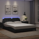 vidaXL Bedframe met LED zonder matras "Zadar" zwart 80x200 cm