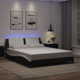 vidaXL Bedframe met LED zonder matras "Zadar" zwart 80x200 cm