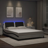 vidaXL Bedframe met LED zonder matras "Zadar" zwart 80x200 cm
