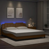 vidaXL Bedframe met LED zonder matras "Zadar" zwart 80x200 cm
