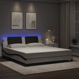 vidaXL Bedframe met LED zonder matras "Zadar" zwart 80x200 cm
