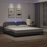 vidaXL Bedframe met LED zonder matras "Zadar" zwart 80x200 cm