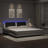vidaXL Bedframe met LED zonder matras "Zadar" zwart 80x200 cm