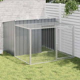 vidaXL Hondenhok met dak 153x91x110 cm staal antracietkleurig