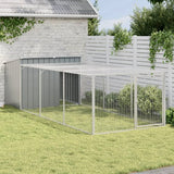 vidaXL Hondenhok met dak 153x91x110 cm staal antracietkleurig