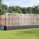 vidaXL Volière 210,5x107x212 m staal zilverkleurig