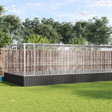 vidaXL Volière 210,5x107x212 m staal zilverkleurig