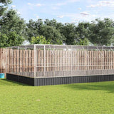 vidaXL Volière 210,5x107x212 m staal zilverkleurig