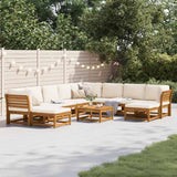 vidaXL 6-delige Loungeset met kussens massief acaciahout