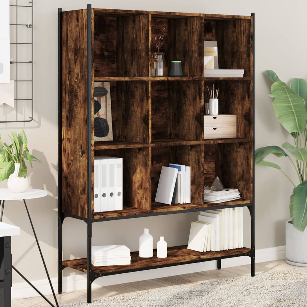 vidaXL Boekenkast 102x30x141,5 cm bewerkt hout zwart