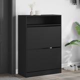 vidaXL Schoenenkast met 2 klaplades 80x34x116 cm wit