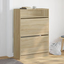 vidaXL Schoenenkast avec 2 claviers 80x34x116 cm blanc