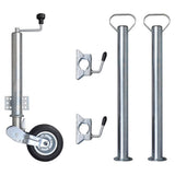 vidaXL Neuswiel met 2 staanders en 2 spanklemmen 60 mm