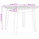 vidaXL Tuinstoelen met Tafel 3 pcs Grijs Massief Acacia Hout