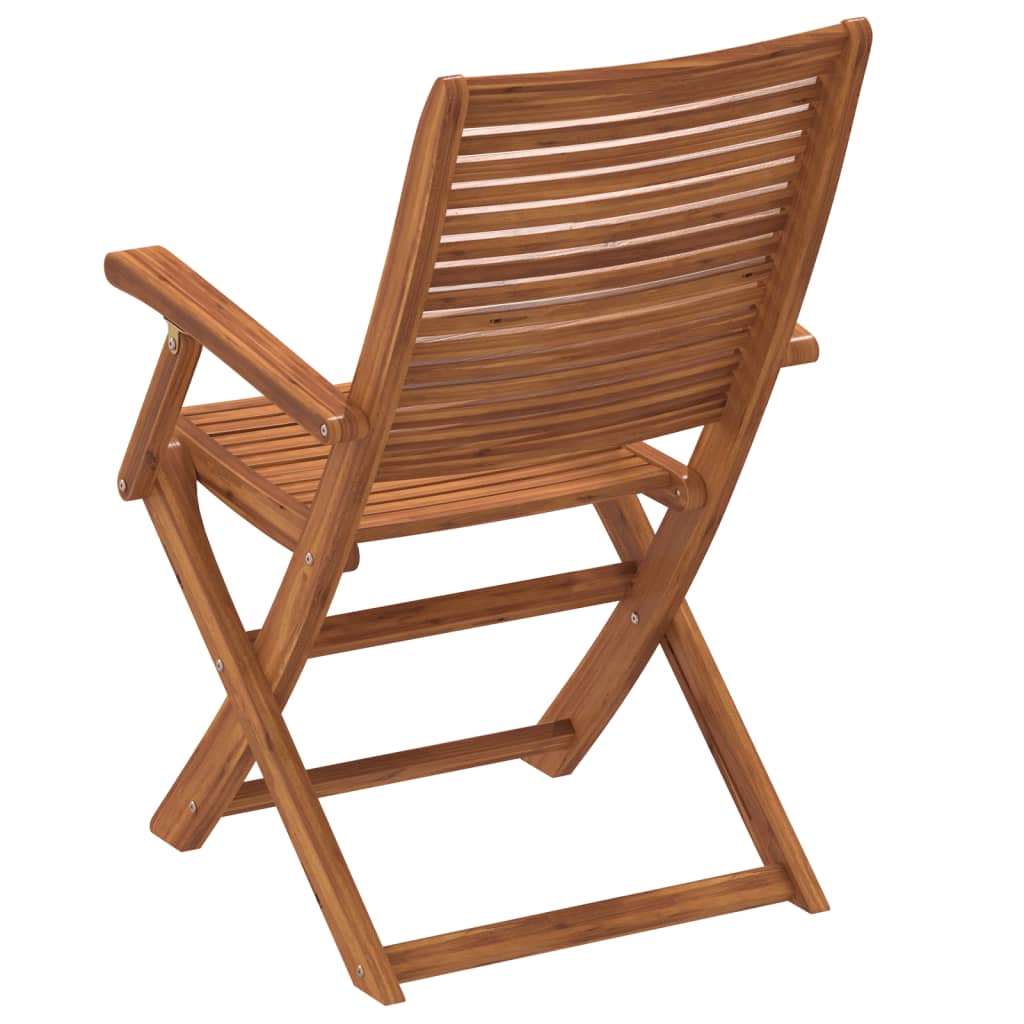 vidaXL Tuinstoelen inklapbaar 2 st massief acaciahout