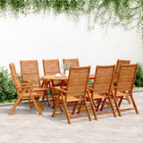 vidaXL Tuinstoelen 4 st verstelbaar 56x72x107 cm massief acaciahout