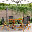 vidaXL Jardinière 4 étages en poly rotin et massif en bois noir