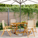 vidaXL Jardinière 4 étages en poly rotin et massif en bois noir