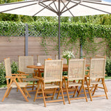 vidaXL Tuinstoelen 4 st verstelbaar poly rattan en massief hout zwart