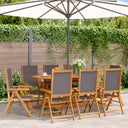 vidaXL Tuinstoelen 4 st massief hout en stof crèmewit