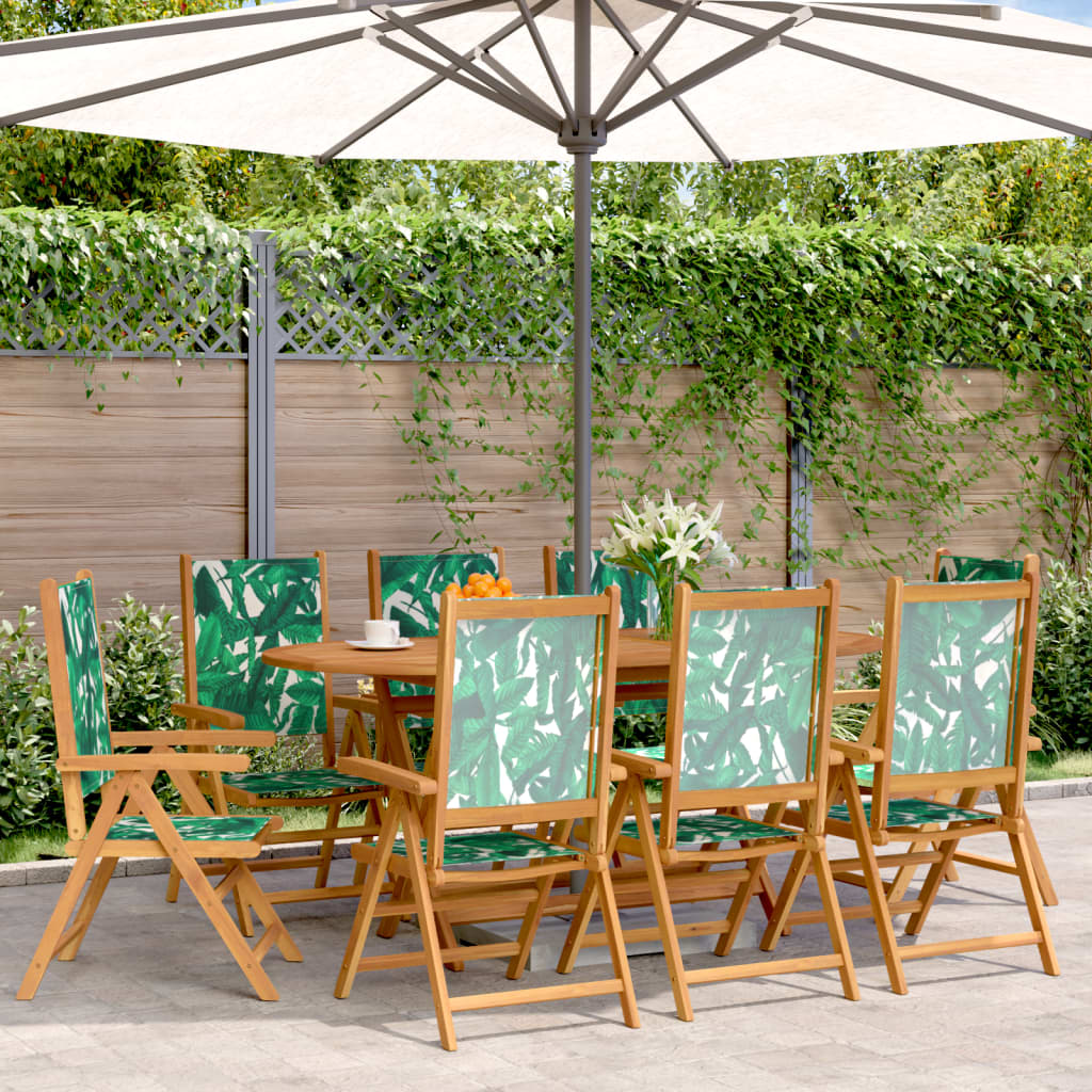 vidaXL Tuinstoelen 4 st massief hout en stof crèmewit