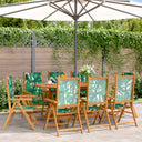 vidaXL Tuinstoelen 4 st massief hout en stof crèmewit
