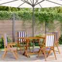 vidaXL Tuinstoelen 4 st massief hout en stof crèmewit